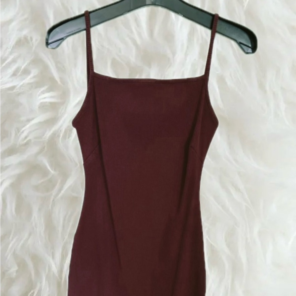 Fashion Nova Plum Bodycon Mini Dress Spaghetti Strap